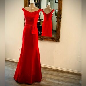 Stunning red pageant dress ball gown prom homecoming formal bridesmaid sz XL